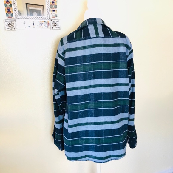 Chemise Reversible à Carreaux Tailor Vintage - Taille L - Bleu Et Marron - Neuve Avec étiquettes